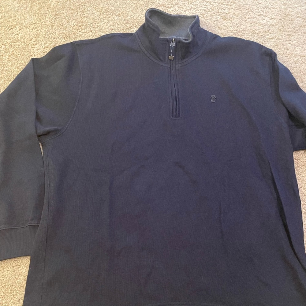 Men’s Izod Luxury Sport Quarter-zip Sweater - XXL - Navy
